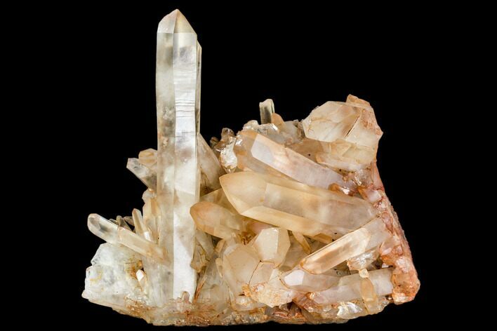 Tangerine Quartz Crystal Cluster - Madagascar #112780